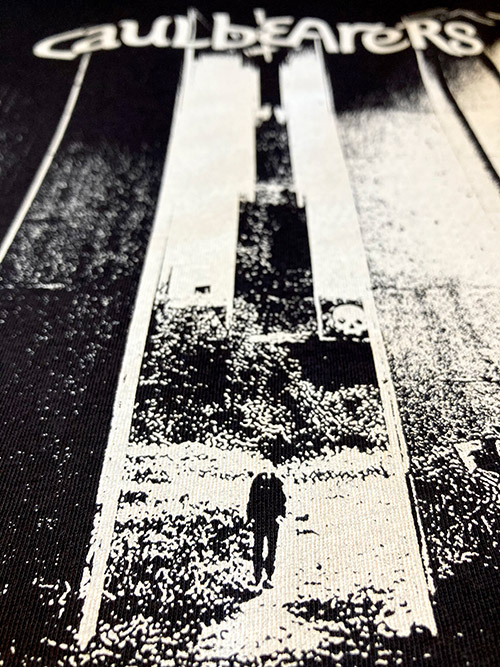 Next World T-shirt design close-up